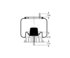 Triangle Suspension AS-8452 Suspension Air Spring Kit Triangle Air Spr - Rolling Lobe, Triangle Bellows # 6391, ContiTech