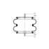 Triangle Suspension AS-4472 Suspension Air Spring Kit Triangle Air Spr - Double Conv., Triangle Bellows # 6316, ContiTech