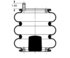 AS-4703 by TRIANGLE SUSPENSION - Triangle Air Spr - Triple Conv., ContiTech Bellows # FT 330-29