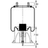 Triangle Suspension AS-8741 Suspension Air Spring Kit Triangle Air Spr - Rolling Lobe