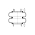 Triangle Suspension AS-4373 Triangle Air Spr - Double Conv., Triangle Bellows # 6328, ContiTech Bellows # FD 330-30