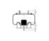 AS-8513 by TRIANGLE SUSPENSION - Triangle Air Spr - Rolling Lobe, Triangle Bellows # 6396, ContiTech Bellows # 10 10B-13
