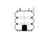 AS-4441 by TRIANGLE SUSPENSION - Triangle Air Spr - Triple Conv., Triangle Bellows # 6335, ContiTech Bellows # FT 530-35