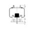 Triangle Suspension AS-8489 Suspension Air Spring Kit Triangle Air Spr - Rolling Lobe, Triangle Bellows # 6362, ContiTech