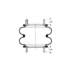 AS-4368 by TRIANGLE SUSPENSION - Triangle Air Spr - Double Conv., Triangle Bellows # 6316, ContiTech Bellows # FD 330-22