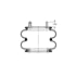 Triangle Suspension AS-4343 Suspension Air Spring Kit Triangle Air Spr - Double Conv., Triangle Bellows # 6316, ContiTech