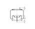 AS-8449 by TRIANGLE SUSPENSION - Triangle Air Spr - Rolling Lobe, Triangle Bellows # 6363, ContiTech Bellows # 9 10-16