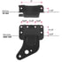 Triangle Suspension H230 Leaf Spring Hanger Kit Hutchens Front Hanger LH - Flange Mount; Use with H260