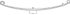 Triangle Suspension 43-694 Freightliner, F Spr, Lvs:2/WG FT; OEM# A1616398000; SE Length: 25; LE Length: 29; SE End: RNK; LE
