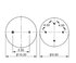 AS-8518 by TRIANGLE SUSPENSION - Triangle Air Spr - Rolling Lobe, Triangle Bellows # 6390, ContiTech Bellows # 10 10-16