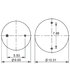 AS-8351 by TRIANGLE SUSPENSION - Triangle Air Spr - Rolling Lobe, Triangle Bellows # 6363, ContiTech Bellows # 9 10-16