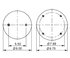 AS-8324 by TRIANGLE SUSPENSION - Triangle Air Spr - Rolling Lobe, Triangle Bellows # 6371, ContiTech Bellows # 9 10D-21