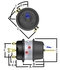 GC3030S6CW by HALDEX - Air Brake Spring Brake - GoldSeal+ Combination, Type 30/30, 2.5" Stroke, Welded Clevis