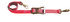 500-C6-RD by ANCRA - Ratchet Tie Down Strap - 2 in. x 72 in., Red, Polyester, with Twisted Snap Hooks