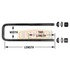 Euclid E-UB8265-16 Suspension Hardware Kit U-Bolt Assembly - Square Bend, 7/8 -14 Thd. x 5 W x 16 L
