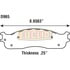 Euclid ED965S Disc Brake Pad Set AIR DISC BRAKE - DISC PAD