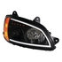 31464 by UNITED PACIFIC - Projection Headlight Assembly - Passenger Side, "Blackout", for Kenworth T660