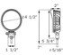 TLL45FBP by OPTRONICS - Round LED work light, flood beam, 12-24V (Representative Image)