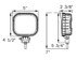 TLL46CFBP by OPTRONICS - Square LED work light, flood beam, 12-24V (Representative Image)