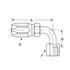 24712N672 by WEATHERHEAD - 247 N Series Hydraulic Coupling / Adapter - Female Swivel, 90 degree, 1.25" hex, 1 1/16-12 thread