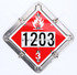 126CT by LABELMASTER - Aluminum FLIP PLACARD TANKER: FLAMMABLE, COMBUSTIBLE, POISON, CORROSIVE
