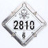 126CT by LABELMASTER - Aluminum FLIP PLACARD TANKER: FLAMMABLE, COMBUSTIBLE, POISON, CORROSIVE