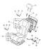MN121003YA by CHRYSLER - COVER. Front Seat Back. Diagram 11