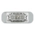 39819B by UNITED PACIFIC - Clearance/Marker Light - 16 LED Rectangular, with Reflector and Chrome Bezel, Amber LED/Clear Lens