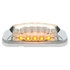 39819B by UNITED PACIFIC - Clearance/Marker Light - 16 LED Rectangular, with Reflector and Chrome Bezel, Amber LED/Clear Lens