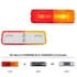 31050ARK-C by UNITED PACIFIC - Clearance/Marker Light - Incandescent, Amber and Red Lens, Rectangle Design, Fender Mount, Chrome Bracket