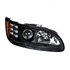 35811 by UNITED PACIFIC - Projection Headlight Assembly - Passenger Side, with Black Housing and Back Cover, High/Low Beam, H11/HB3 Bulb, with Amber 6 LED Signal Light/White LED Position Light/LED Side Marker