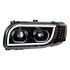 31146 by UNITED PACIFIC - Headlight Assembly - LH, LED, Chrome Housing, High/Low Beam, with LED Signal Light, Position Light and Side Marker