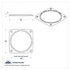 32115B by UNITED PACIFIC - LED Square Double Face Light Bezel - Fits Up 38701 Series