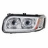 31144 by UNITED PACIFIC - Headlight Assembly - LH, LED, Black Housing, High/Low Beam, with LED Signal Light, Position Light and Side Marker