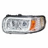 31144 by UNITED PACIFIC - Headlight Assembly - LH, LED, Black Housing, High/Low Beam, with LED Signal Light, Position Light and Side Marker