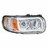 31145 by UNITED PACIFIC - Headlight Assembly - RH, LED, Black Housing, High/Low Beam, with LED Signal Light, Position Light and Side Marker