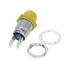 JLG 4360387 Push Button Switch Push Button Switch Kit - Yellow, Screw Terminal, 1-Way, Panel Mount