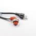 360-0008 by PHILLIPS & TEMRO - Single HD Cord-125V, 15 Amps, 6ft., 16/3 HPN Wire, A-NEMA 5-15 Plug, "L" Silicone Connector, Industrial Silicone Cord