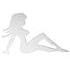 915L by ROADMASTER - Large chrome sitting girl (left) 10" x 16-1/4"