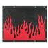 2043F-FLAME by ROADMASTER - Flame Design Bug Screen. Vinyl Mesh. Irregular Size 8 Snaps