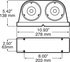 308L by PETERSON LIGHTING - 308/309 Agricultural Stop, Tail, Turn and Warning Lights - Dual Housing, Left Side