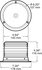 Peterson Lighting 791A Strobe Light LED Strobe Light, Beacon Low Profile Flange-Mount 7"X4.56" Multi-volt, amber, box