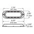 820-10 by PETERSON LIGHTING - 820-09/820-10 Oval Surface-Mount Bracket - Oval Surface-Mount Bracket, Chrome