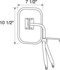 Peterson Lighting 821 Door Mirror Mirror, Universal, Swing-Away, Stainless Steel, 7.5"X10.5", Viz Pack