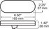 880K-7-MV by PETERSON LIGHTING - 880-7/881-7 LumenX® Oval LED Combo Stop/Turn/Tail and Back-Up Light - Grommet Mount Kit, Multi-Volt