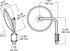 Peterson Lighting 672X Door Mirror MIRROR CONVEX RND SS W/MNTG ARM 10.5"