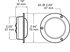 M199FA by PETERSON LIGHTING - 199 LumenX® 2" Round PC-Rated LED Clearance and Side Marker Lights - 2" Amber LED Clearance/ Side Marker, Flange