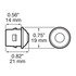 M181R-MV by PETERSON LIGHTING - 181 LED 3/4" Clearance and Side Marker Lights - Red, Multi-Volt