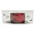 V122XR by PETERSON LIGHTING - Incandescent Marker/ Clearance, PC-Rated, Rectangular, Armored, Chrome, 4.88"X2", red, Viz Pack