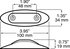 V168XA by PETERSON LIGHTING - 3.95" x 1.35" Oblong 2-LED Amber Clearance/Marker Light, with Clear Lens/Chrome Bezel, Viz Pack